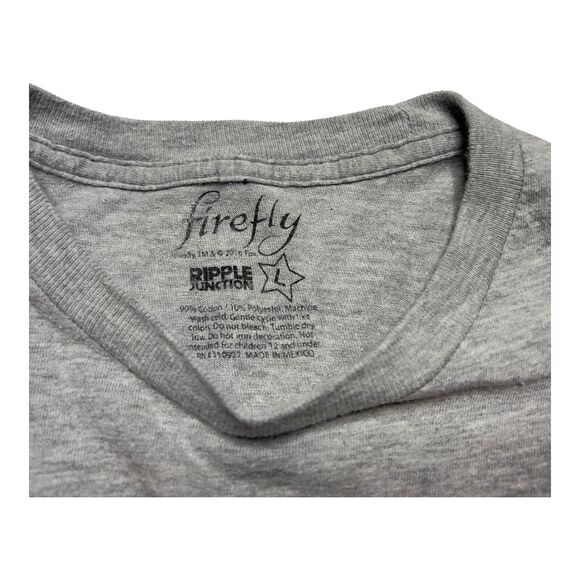 Firefly / Serenity Firefly Class Transport Ship Shield Logo Gray T-Shirt sz L - Picture 3 of 3